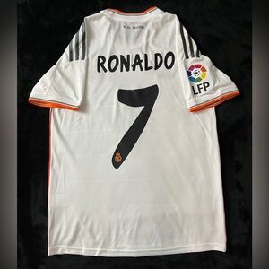Ronaldo #7 Real Madrid 2013/2014 S-L soccer jersey white